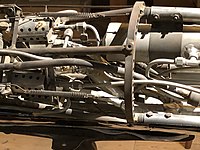 Springs that stabilize steerable rocket engine on Goddard's 1939 series L-C rocket