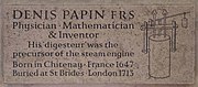 Papin's Memorial in St Bride's Church