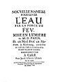 Nouvelle manière pour lever l'eau par la force du feu (1707)