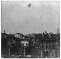 Balloon of Henri Giffard over Paris rooftops, 1878.[8][9]